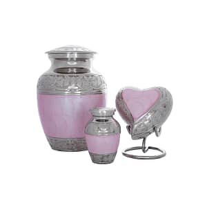Forever Ours Amia Engraved Cremation Urn Pink